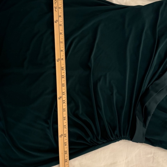 Leonetta Satin V-Neck Jersey Evening Gown - Picture 7 of 7